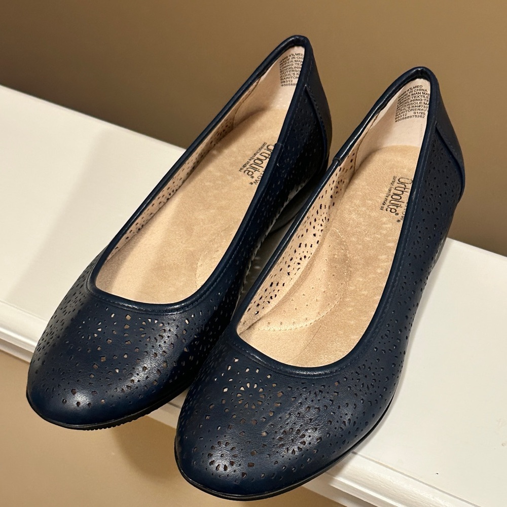 Croft & Barrow Ortholite Navy Blue Flats